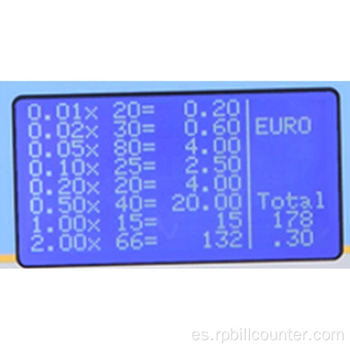 R9001 Máquina de conteo de valor EURO Selector de monedas Clasificador Máquina de conteo de efectivo